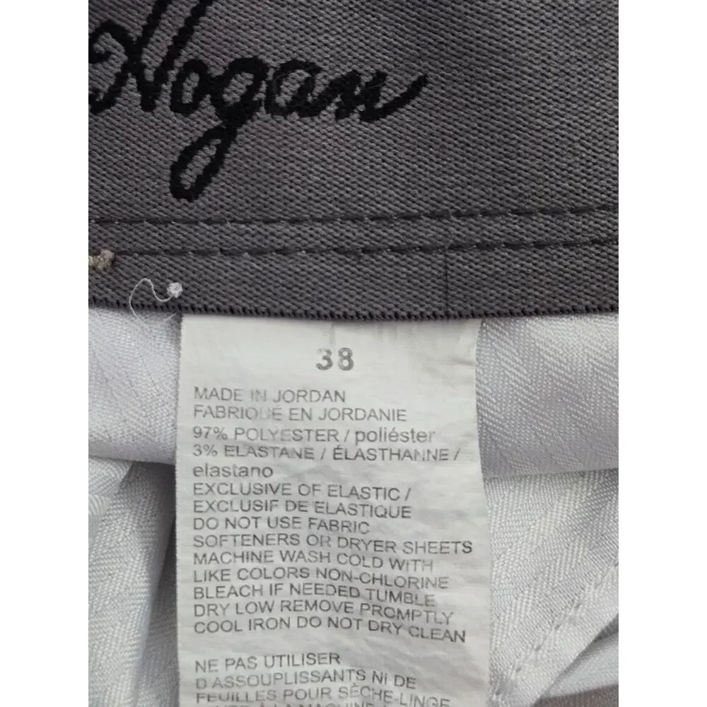 Ben Hogan Men's Beige Chino Shorts Flat Front Zip Button Slash Pockets Size 38